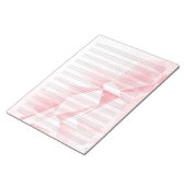 12 Staves Weißes Musikblatt Papier Pink Notepad Notizblock (angewinkelt)