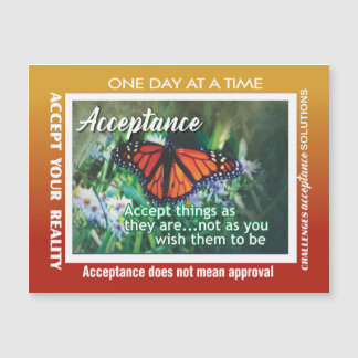 12 step acceptance magnetic card 26 butterflies magnetkarte