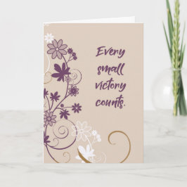 12 Step Erholung Ermutigung Wirbel auf Tan Brown Karte