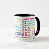 12 Step Erholung Slogans Tasse (VorderseiteRechts)