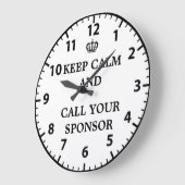 12 Step Erholung Sobriety Call Your Sponsor Clock Große Wanduhr (Winkel)
