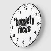 12 Step Erholung Sobriety Slogan Alkoholisches Add Große Wanduhr (Winkel)