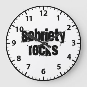 12 Step Erholung Sobriety Slogan Alkoholisches Add Große Wanduhr