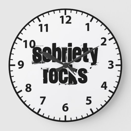 12 Step Erholung Sobriety Slogan Alkoholisches Add Große Wanduhr (Vorderseite)