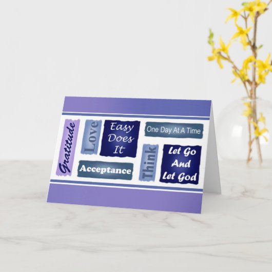 12-Step-Inspirationskarte Karte (Gelbe Blume)