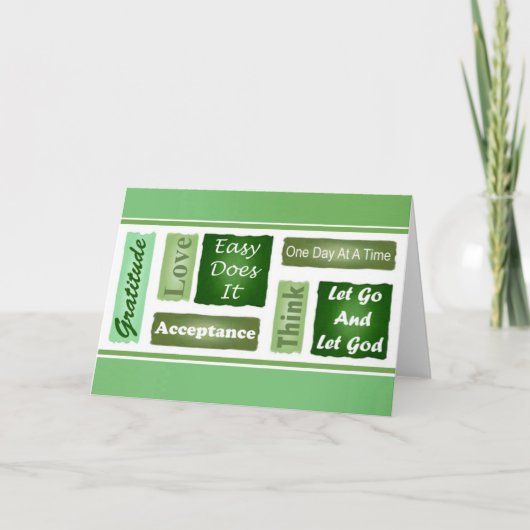 12-Step-Inspirationskarte Karte (Vorderseite)