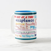 12 step recovery slogans mug 25z3c zweifarbige tasse (Vorderseite Links)