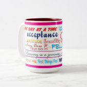 12 step recovery slogans mug 25z-pink zweifarbige tasse (Vorderseite Links)