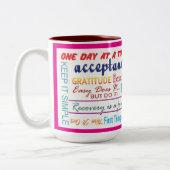 12 step recovery slogans mug 25z-pink zweifarbige tasse (Links)