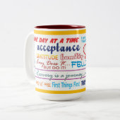 12 step recovery slogans mug 25z-red zweifarbige tasse (Vorderseite Links)