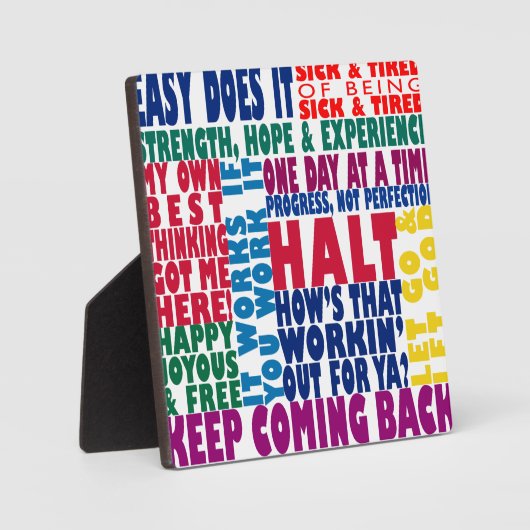 12 Step Slogans Fotoplatte (Vorderseite)