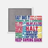 12 Step Slogans Magnet (Vorderseite/Rückseite)