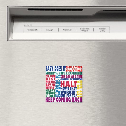 12 Step Slogans Magnet (In Situ (Geschirrspüler))
