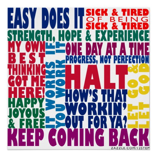 12 Step Slogans Poster (Vorderseite)