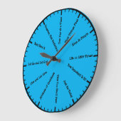 12 Step Sobriety Alcoholics Blue Wall Clock Große Wanduhr (Winkel)