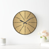 12 Step Sobriety Clean & Sober Slogans Gold Clock Große Wanduhr (Zuhause)