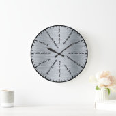 12 Step Sobriety Clean & Sober Slogans Slvr Clock Große Wanduhr (Zuhause)