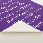 12 Step Sobriety Erholung Serenity Gebet Blanket Sherpadecke (3/4)