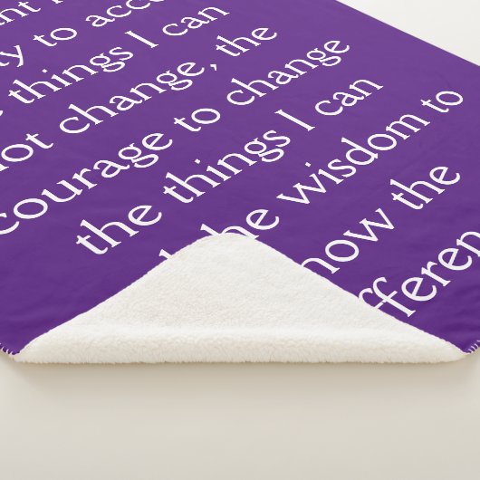 12 Step Sobriety Erholung Serenity Gebet Blanket Sherpadecke (3/4)