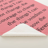 12 Step Sobriety Erholung Serenity Gebet Blanket Sherpadecke (3/4)