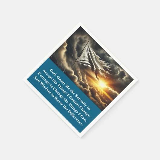 12 Step Surrender Flag | Custom AA Prayer Serviette (Ecke)