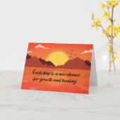 12 Stufen Erholung Ermutigung des Sonnenuntergangs Karte (Gelbe Blume)