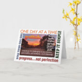 12 Stufen Erholung Grußkarte 25 Karte (Gelbe Blume)