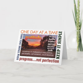 12 Stufen Erholung Grußkarte 25 Karte