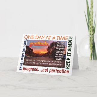 12 Stufen Erholung Grußkarte 25 Karte