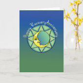 12-Stufen-Erholung-Jubiläum mit Mond Karte (Gelbe Blume)