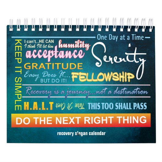 12 Stufen Erholung Slogans Kalender 23 (Titelbild)