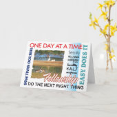 12 Stufen Erholung Slogans Karte (Gelbe Blume)