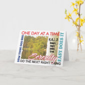 12 Stufen Erholung Slogans Karte (Gelbe Blume)