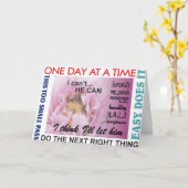 12-Stufen-Erholung-Slogans-Karte Karte (Gelbe Blume)