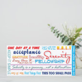 12 Stufen Erholung Slogans Lesezeichen (Stehend Vorderseite)