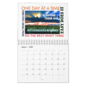 12-Stufen-Erholung-Slogans-Wolken-Kalender 25z Kalender (Mär 2027)