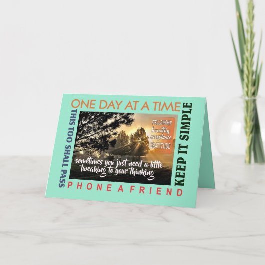 12-Stufen-Erholung-Tweaking-Grußkarte 25 Dankeskarte (Vorderseite)