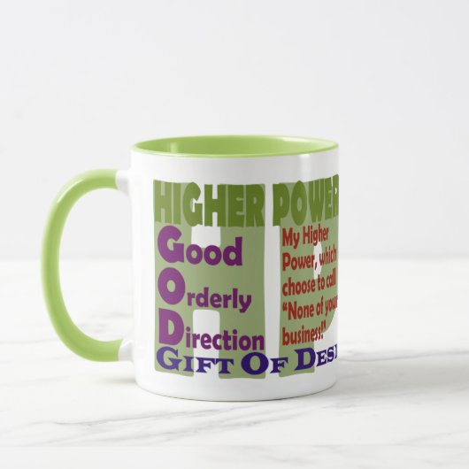 12 Stufen höhere Power-Slogans Tasse (Links)