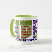 12 Stufen höhere Power-Slogans Tasse (Vorderseite Links)