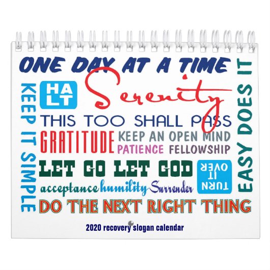 12-Stufen-Slogans-Kalender 2020 Kalender (Titelbild)