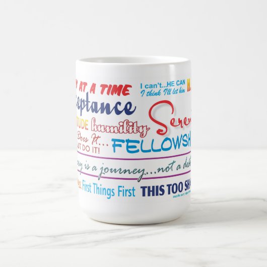 12-Stufen-Slogans Tasse 25z3 (Mittel)