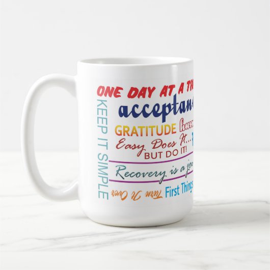 12-Stufen-Slogans Tasse 25z3 (Links)