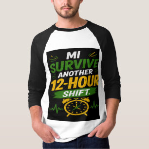 12-Stunden-Schicht Benutzerdefinierte jamaikanisch T-Shirt