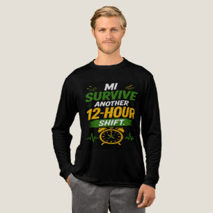 12-Stunden-Schicht Benutzerdefinierte jamaikanisch Tri-Blend Shirt