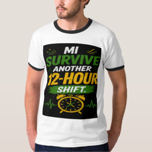 12-Stunden-Schicht Benutzerdefiniertes jamaikanisc T-Shirt