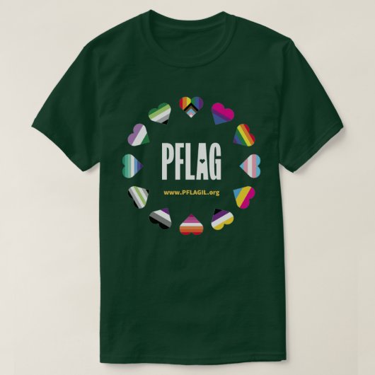 12 T - Shirt für den Herzkreislauf PFLAG für dunkl (Design vorne)