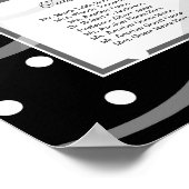 12 Tabelle 80 bis 120 Gästekarte für Hochzeiten Poster (Ecke)