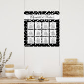 12 Tabelle 80 bis 120 Gästekarte für Hochzeiten Poster (Küche)