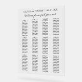 12 Tabelle Einfache Minimalistische Hochzeitssitzk Acrylschild (Winkel)