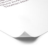 12 Tabelle Elegant Rosa Blumenkarte Poster (Ecke)